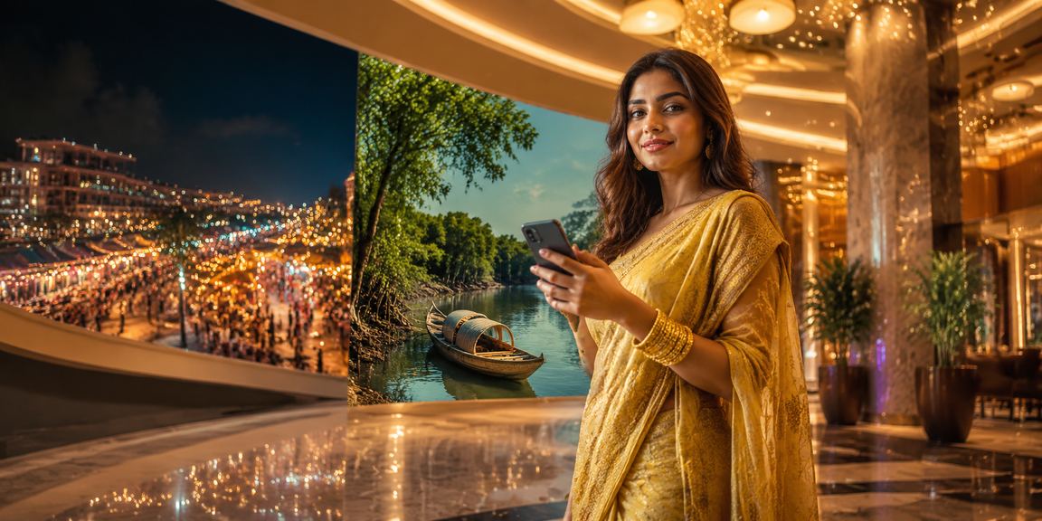 খুলনার নাইট মার্কেটে ক্যাসিনো গেমিং পরিবেশ